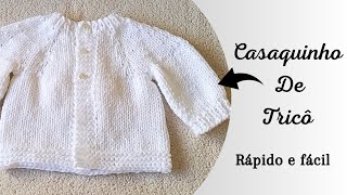 🧶 Casaquinho de tricô para bebê [upl. by Eltsirk919]