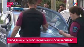 Tiros fuga y un cuerpo abandonado en un auto [upl. by Jacobsen]