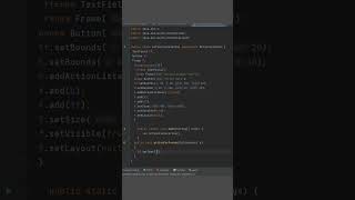 ActionListener Use in JAVA AWT PART 2 SHORTS coding 100secondsofcode [upl. by Euf]