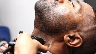 First Neck Line Beard Trim  Black Mens Beard Week 3 [upl. by Ardnuhs75]