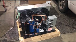 Change out a condensing unit and convert to R404A [upl. by Annayrb]