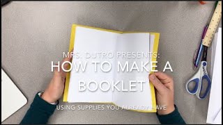 How To Make A StapleFree Booklet [upl. by Leeanne45]