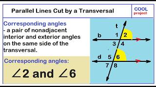 Parallel Lines Cut By A Transversal [upl. by Nylrem316]