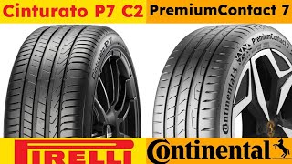 Pirelli Cinturato P7 C2 vs Continental PremiumContact 7 [upl. by Annairb]