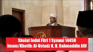 Sholat Iedul Fitri 1445H Di Masjid AlIkhlas Jatimurni Bekasi  ImamKhatib KH Rahmaddin Afif [upl. by Branca577]