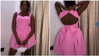 How to cut a gathered dress with princess Ann Neckline [upl. by Keligot]