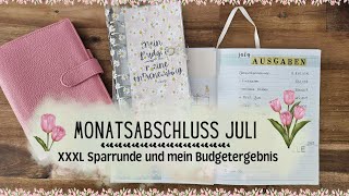 Monatsabschluss Juli🌼XXXL Sparchallenge Extra Runde ♥ Meine echten Einnahmen und Ausgaben🌼 [upl. by Karolina889]