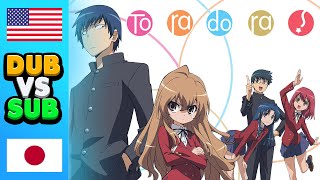 Toradora Anime DUB vs SUB Comparison [upl. by Gilead]