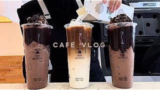 ENG CAFE VLOG 48치키치키챠카챠캬초코초코초🍫💝 하이오커피  음료제조영상  카페브이로그  카페알바 브이로그  ASMR  COFFEE  얼음소리 [upl. by Anahsor]