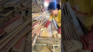 Making packing pallets from recycled formwork process [upl. by Anailuy]