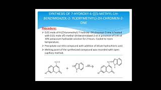 “SYNTHESIS OF NOVEL COUMARIN DERIVATIVES BY USING GREEN CATALYST” [upl. by Harwin]