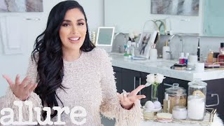 Huda Kattans Glamorous Bathroom Tour  Beauty Spaces  Allure [upl. by Nitza]