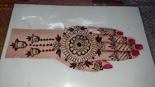 mehendi design for beginners at homebridal mehendi design at home viralvideo [upl. by Kcirrek]