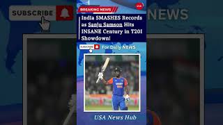 India SMASHES Records as Sanju Samson Hits INSANE Century in T20I Showdown highestt20score [upl. by Tallu139]