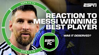 Lionel Messi wins The Best FIFA Mens player 🚨 ITS GETTING RIDICULOUS  Steve Nicol  ESPN FC [upl. by Sikes]