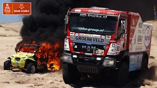 Rally Dakar 2023  MEJORES MOMENTOS  TRUCKS ACCIDENTS AND BEST MOMENTS [upl. by Ciri]