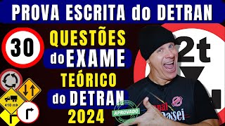 PERGUNTAS da PROVA do DETRAN 2024  EXAME TEÓRICO do DETRAN 2024  SIMULADO DETRAN QUESTÕES 2024 [upl. by Nnylaf598]