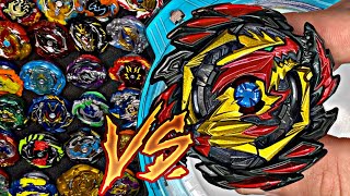 VENOM DEVOLOS VS TODOS OS BEYBLADES BURST RISE HYPERSPHERE DA COLEÇÃO PETER PLAY [upl. by Niwroc]