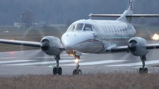 Fairchild Swearingen Metro 23 Take Off at Airport BernBelp  Nice Turboprop Sound [upl. by Berneta]