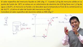 Problema de Calorimetría cambio de fase  Calor de fusión [upl. by Anifesoj]