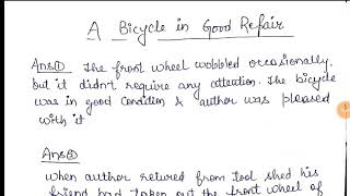 Class 7th A bicycle in good repair QUESTION ANSWERS full explaination class 7th [upl. by Roux]