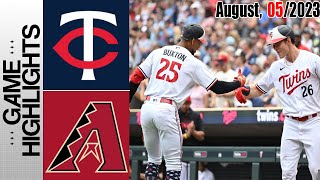 Minnesota TwinsArizona vs Diamondbacks GAME HIGHLIGHTS  August 05 2023  MLB 2023 [upl. by Stefan]