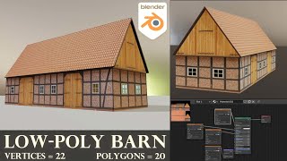 Lowpoly HalfTimbered Barn [upl. by Annauj979]