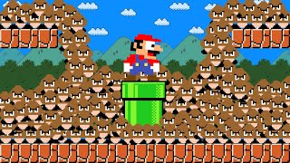 Can Mario beat the 9999 Goombas trying to Stop  Game Animation [upl. by Aynekat57]