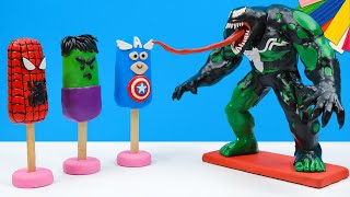 Avengers superhéroes  DIY Hulk mezcló Venom y Hombre araña Ironman Capitán América [upl. by Docila931]