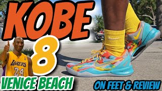 NIKE KOBE 8 PROTRO VENICE BEACH REVIEW amp ON FEET 🏖🔥 [upl. by Reginnej]