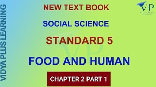 NEW TEXT BOOK 2024  CLASS 5  SOCIAL SCIENCE  CHAPTER 2  FOOD AND HUMAN  PART 1 ENGLISH MEDIUM [upl. by Pulchi]