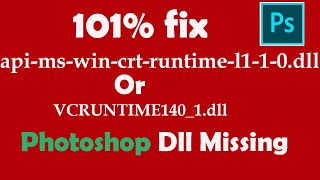 Photoshop Dll Missing How to fix error apimswincrtruntimel110dll error in Windows [upl. by Ellivnarg]