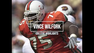 Vince Wilfork College Highlights  Miami Fl [upl. by Essirehc412]