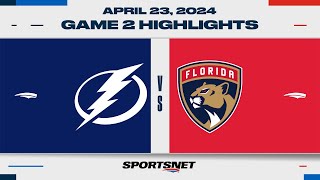 NHL Game 2 Highlights  Lightning vs Panthers  April 23 2024 [upl. by Imhsar216]