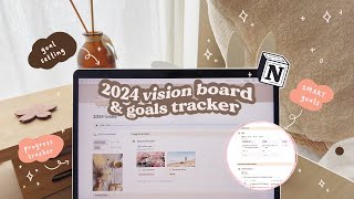 2024 NOTION TUTORIAL 💡Vision Board amp Goals Planner for the new year 💯 [upl. by Winfred]