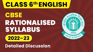 CBSE Rationalized Syllabus Class 6  Class 6 English Syllabus 202223  CBSE Big Update [upl. by Tillion573]