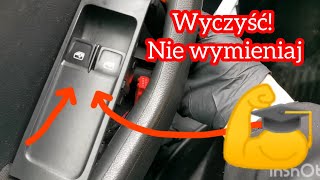 vag vw skoda fabia nie działają przyciski szyby  10 minut naprawa poprzez czyszczenie [upl. by Secor]