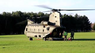 RAF Chinooks operating from Altcar January 2019 [upl. by Akinirt]