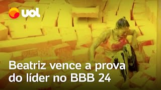 BBB 24 Davi desiste e Beatriz é a 12ª Líder após 15h de disputa [upl. by Rashida710]