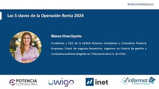 Webinar Las 5 claves de la Operación Renta 2024  informatwebinars [upl. by Silbahc]