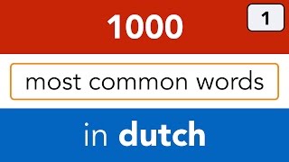 Learn Dutch online  Basic Dutch vocabulary  lesson 1  New version [upl. by Ahs588]