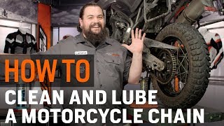 How To Clean amp Lube Your Motorcycle Chain at RevZillacom [upl. by Megan]