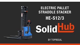 Product video  Electric straddle stacker HES123 [upl. by Eserehs]