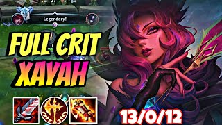 WILD RIFT ADC  XAYAH IS BEST IN FULL CRIT LEGENDARY GAMEPLAY [upl. by Slin]