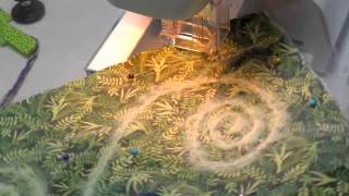 Fiber Art Quilting Using a Felting Machine [upl. by Yelyk]