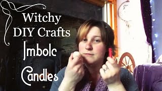 Witchy Imbolc Crafts  Creating new candles from old  Easy Candle Making  Pagan Sabbat Celebrating [upl. by Sera92]