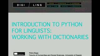 DigiLing  Introduction to Python for Linguists  Unit 115 [upl. by Lemyt]