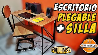 ESCRITORIO PLEGABLE  SILLA  FACIL Y ECONOMICO FOLDING DESK TABLE [upl. by Seigel]