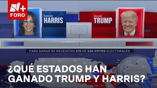 Resultados de Elecciones EUA 2024 ¿Qué estados han ganado Trump y Harris hasta ahora  En Una Hora [upl. by Aneez515]