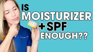 Is A Moisturizer with SPF Enough Protection  Drugstore Product Favorites [upl. by Nadean]